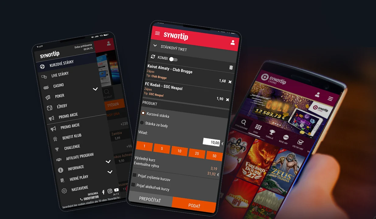 SynotTIP aplikácia v mobile - inštalácia APK na Androide a mobilná stránka na iPhone