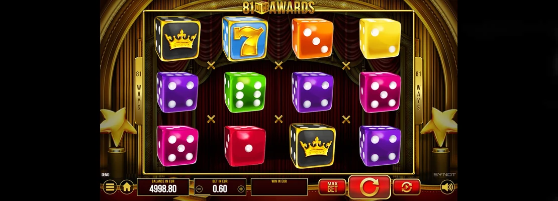 81 Dice Awards – prvá obrazovka automatu