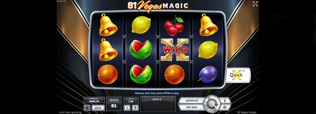 81 Vegas Magic – prvá obrazovka automatu