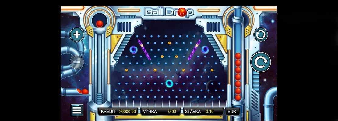 Ball Drop – prvá obrazovka hry