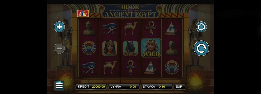 Book of Ancient Egypt – prvá obrazovka automatu