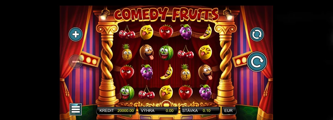 Comedy Fruits – prvá obrazovka automatu