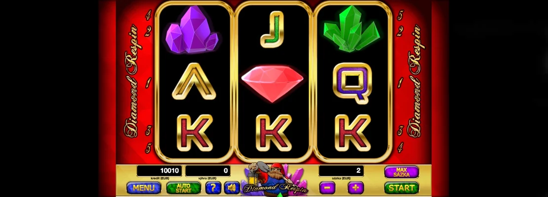 Diamond Respin – prvá obrazovka automatu