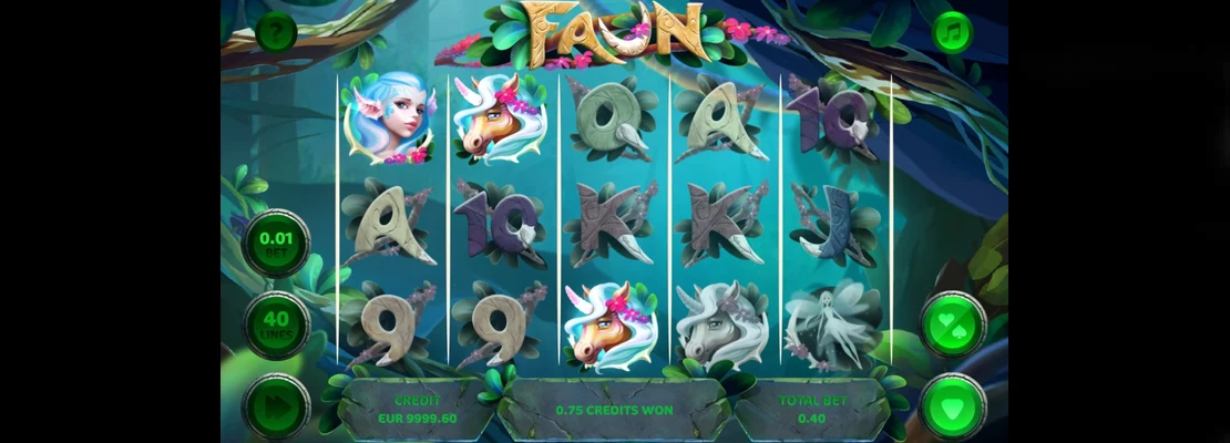 Faun – prvá obrazovka automatu