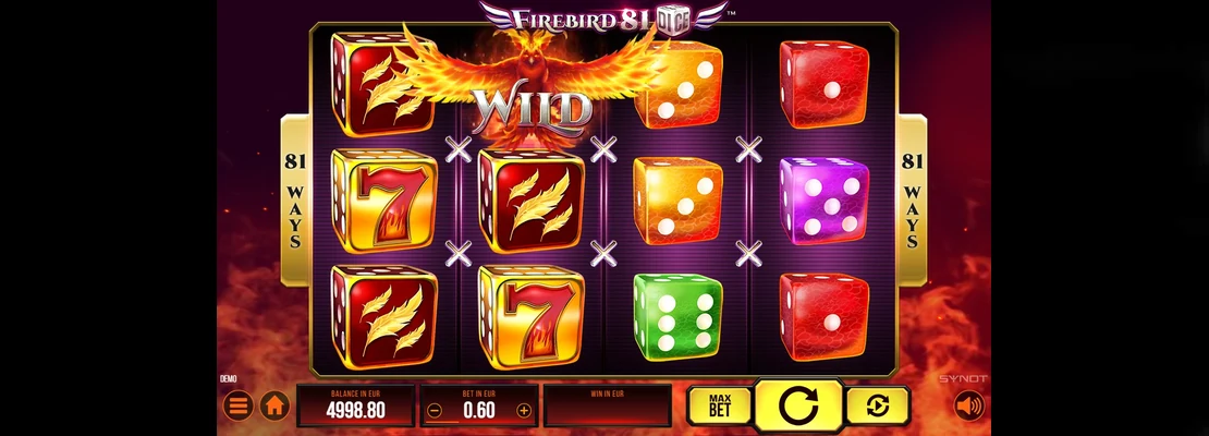 Firebird 81 Dice – prvá obrazovka automatu