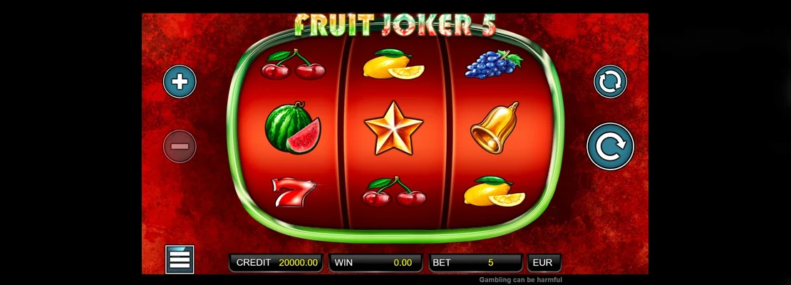 Fruit Joker 5 – prvá obrazovka automatu