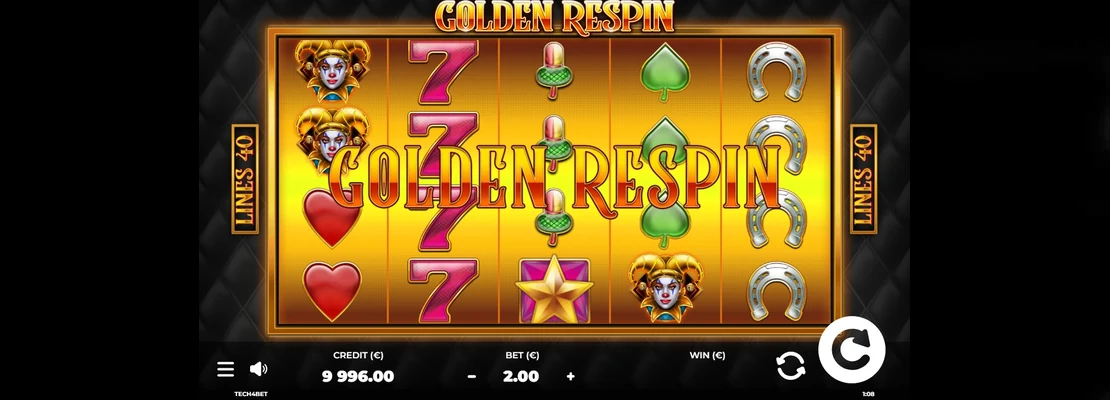 Golden Respin – prvá obrazovka automatu
