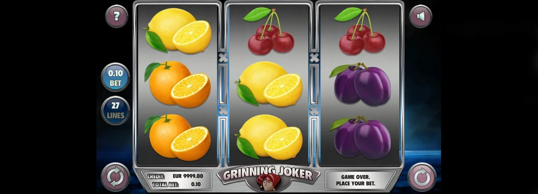 Grinning Joker – prvá obrazovka automatu