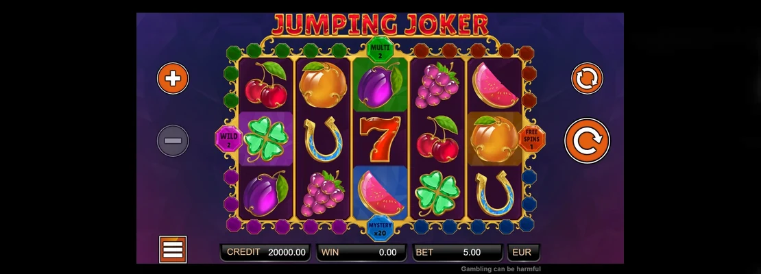 Jumping Joker – prvá obrazovka automatu