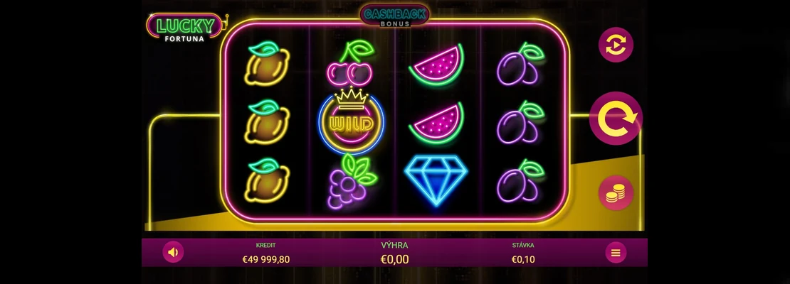 Lucky Fortuna – prvá obrazovka automatu