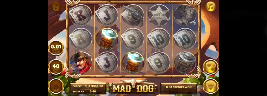 Mad Dog – prvá obrazovka automatu