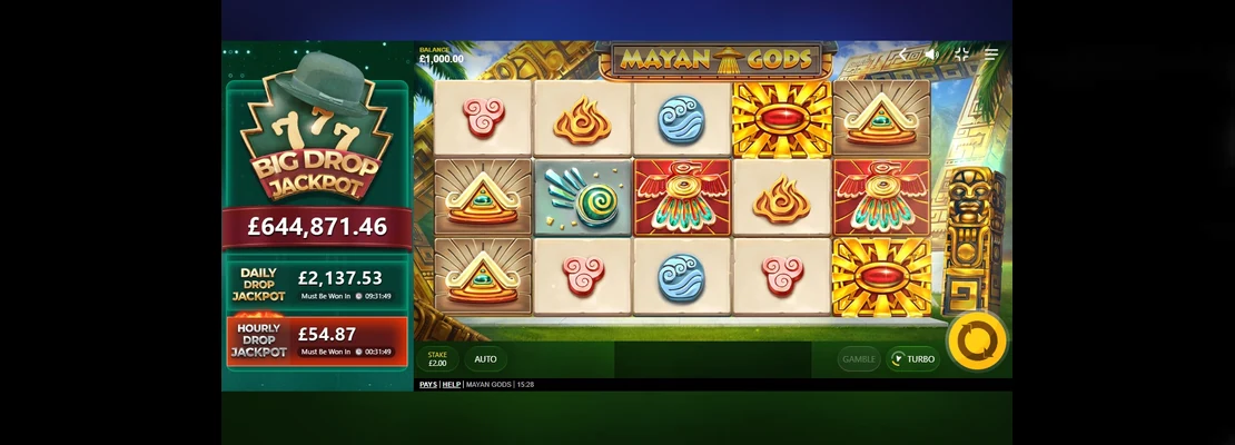 Mayan Gods – prvá obrazovka automatu