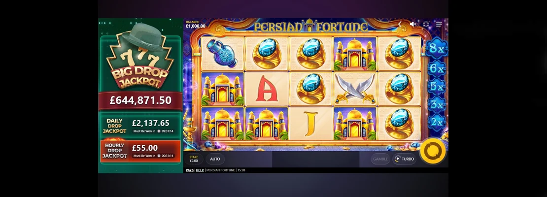 Persian Fortune – prvá obrazovka automatu