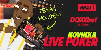 DOXXbet – živý Texas Hold’em nonstop, bonus zatiaľ bez štatútu