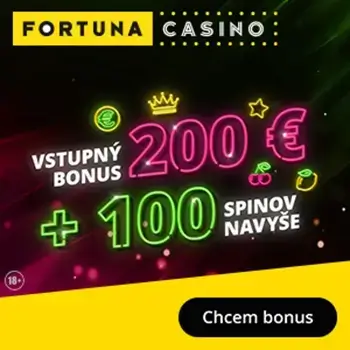Fortuna - vstupný bonus 200 € + 100 free spinov