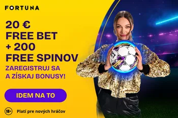 Fortuna – freebet a free spiny k registrácii aj k vkladu