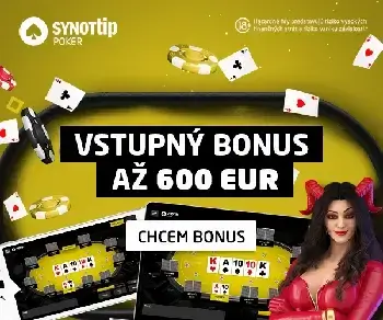 Online poker na Slovensku bonus 600 €